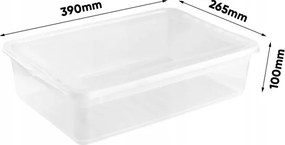 Keeeper Úložný box s vekom (má dve funkcie) BEA Clearbox 8L, 39 x 26,5 x 10 cm