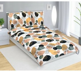 Bellatex Bavlnené obliečky Oblázek horčicová, 140x 200 cm, 70 x 90 cm, 140 x 200 cm, 70 x 90 cm