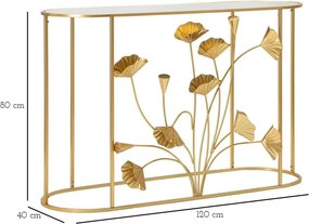 Konzolový stolík v zlatej farbe 40x120 cm Flow – Mauro Ferretti