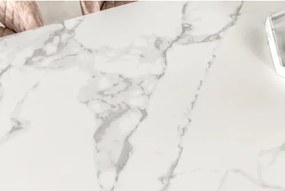 Rozkladací jedálenský stôl Marvelous 43842 180/220/260x90cm Ceramik white marble  - Komfort-nábytok