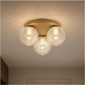 Brilagi - Stropné svietidlo STELLA 3xE27/60W/230V, priemer 35 cm, béžové/zlaté