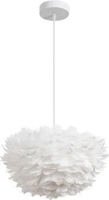 Brilagi - Luster na lanku FEATHER 3xE27/40W/230V pr. 40 cm biely