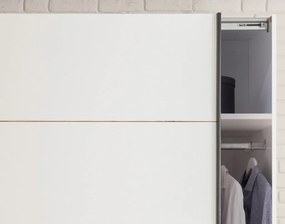 Šatníková skriňa so zrkadlom Daria, 270 cm, dub/biela