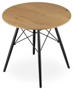 Okrúhly stôl TODI 80 cm dub