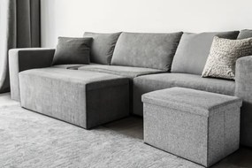 Úložná taburetka DIEGO XL sivá