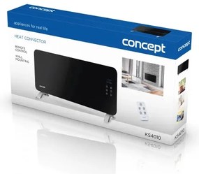 Concept KS4010 - Elektrický priamotop/konvektor 2000W IP24 čierna+diaľkové ovládanie