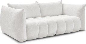 Biela pohovka z textílie buklé 234 cm Azra – Bobochic Paris