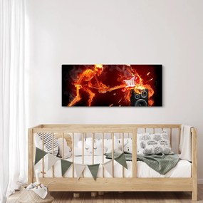 Obraz - Hudba v plameňoch (120x50 cm)