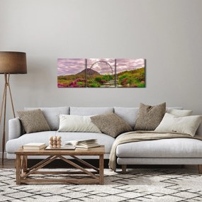 Obraz krajiny (s hodinami) (90x30 cm)