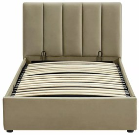Čalouněná postel Montreal Velvet 90x200 se zvedacím roštem béžová