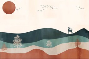 Obraz - Ilustrovaná krajina (90x60 cm)