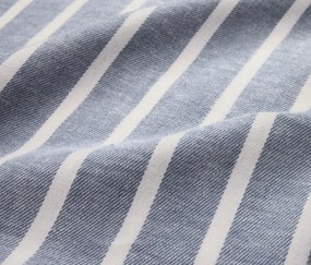 Flanelová posteľná bielizeň, pásikavá, modrá, štandardná veľkosť