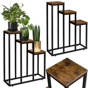 Stojan na kvety LOREN RUSTIC čierny