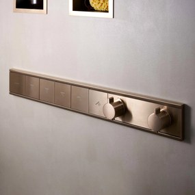 Hansgrohe RainSelect, podomietkový termostatický modul pre 5 spotrebičov, kartáčovaný bronz, HAN-15384140