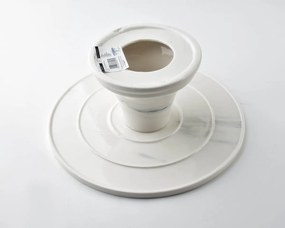 Porcelánový podnos LOUISE GREY Patera 25 cm biely