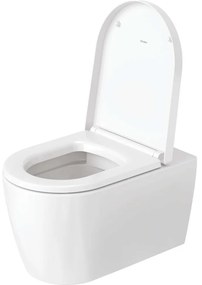 DURAVIT ME by Starck závesné WC Rimless s hlbokým splachovaním, 370 x 570 mm, biela/biela matná, s povrchom HygieneGlaze, 2529099000