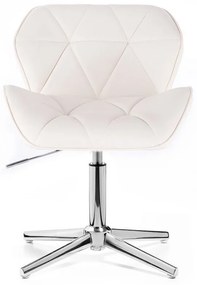 LuxuryForm DESIGN Stolička MILANO na striebornom kríži - biela