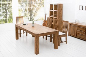 Jedálenský set - stôl z masívu Timber 200cm + 4 stoličky Timber masív