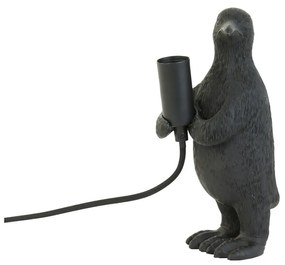 Matne čierna stolová lampa (výška 24 cm) Penguin – Light &amp; Living