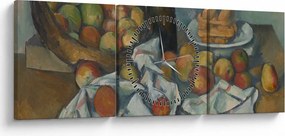 Obraz - Paul Cezanne, The Basket of Apples, reprodukcia (s hodinami) (90x30 cm)