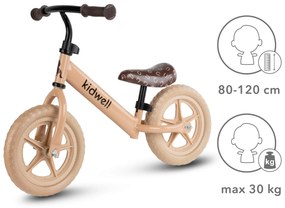Detský balančný bicykel Kidwell REBEL, 12" EVA kolesá, ľahký 2,64 kg