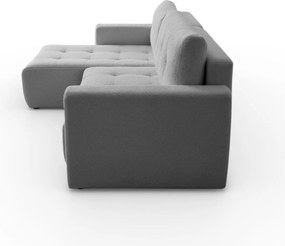 ROHOVÁ SEDAČKA SHARLOTTE 261 x 143 cm SIVÁ