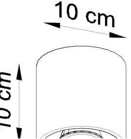 Čierne stropné svietidlo Sollux Roda