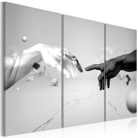 Artgeist Obraz - Touch in black-and-white Veľkosť: 120x80, Verzia: Na talianskom plátne
