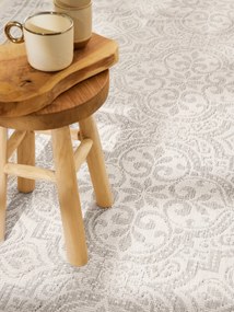 NORTHRUGS, Kusový koberec Duet 106251 Rosel White/Gray - na von aj na doma, 120x170, šedá, chodba / predsieň