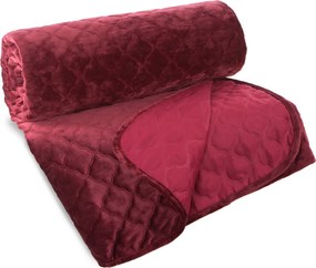 PREHOZ NA POSTEĽ VELVET3 220X240 CM BORDOVÝ