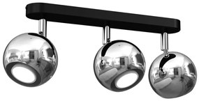 Bodové svietidlo COMET 3xGU10/8W/230V čierna/lesklý chróm