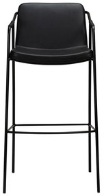 Čierna barová stolička z imitácie kože DAN-FORM Denmark Boto, výška 95 cm