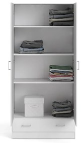 Biela šatníková skriňa 79x170 cm Space – Tvilum
