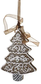 Závesný medovník Stromček, 6,5 x 9,1 x 1,4 cm, polyresin