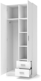 Šatníková skriňa Lima II, biela