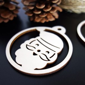 SENTOP | Vianočné ozdoby z dreva a plastu, Vianočné dekorácie drevené , drevené doplnky PR0063-Wooden decorations