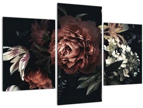Obraz - Temné kvety (90x60 cm)