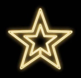 LED světelná hvězda II, závěsná, pr. 80 cm, teple bílá, 230 V, 25,3 W, 2,4 kg