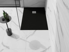 Mexen Stone+, obdĺžniková vanička z minerálneho kompozitu 140 x 80 cm, čierna matná, 44708014
