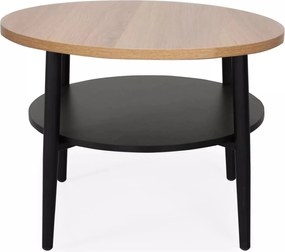 Konferenčný stolík Ella 60 cm dubový/čierny