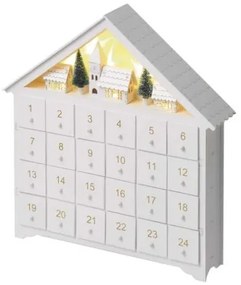 Adventní LED kalendář SMARA bílý/teplý bílý