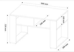 Moderný konferenčný stolík 58 x 90 x 55 cm biela