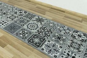 Protišmykový behúň Patchwork - sivý