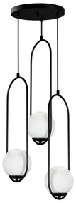 Čierne závesné svietidlo Squid Lighting Arch, výška 146 cm