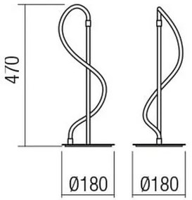 Redo 01-2529 - LED Stmievateľná stolná lampa CORRAL LED/12W/230V zlatá