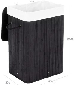 Koš na prádlo OLI 72 L černý