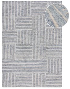 Svetlomodrý ručne tkaný vlnený koberec 160x230 cm Memphis Wool – Flair Rugs