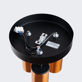 Sollux SL.1377 - Bodové svietidlo WINX 3xGU10/10W/230V čierna/meď