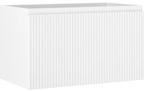 Mexen Rivel, kúpeľňová skrinka 80 cm, 1 zásuvka, drážkovaná, biela matná, 91A20-08047-1-BF01