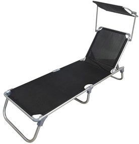 Záhradné ležadlo so slnečníkom